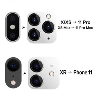 สติกเกอร์ติดเลนส์กล้องปลอม กันรอยหน้าจอ เปลี่ยนเป็น iPhone X XS Max 11 pro Max