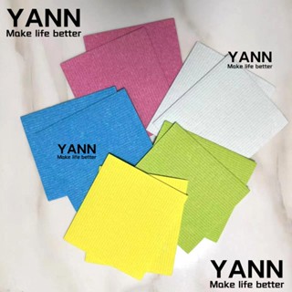 Yann1 ผ้าเช็ดจาน ฟองน้ําเซลลูโลส ใช้ซ้ําได้ เป็นมิตรกับสิ่งแวดล้อม 6.9 นิ้ว × 7.8 นิ้ว หลายสี สําหรับห้องครัว ห้องน้ํา 10 ชิ้น