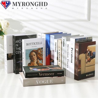 Myronghd กล่องหนังสือปลอม พร็อพเครื่องประดับ สําหรับตกแต่งห้องนั่งเล่น