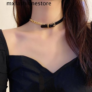 Mxfashione สร้อยคอโชคเกอร์ สายโซ่ สไตล์วินเทจ โกธิค ร็อค คลาสสิก สีดํา สําหรับผู้หญิง