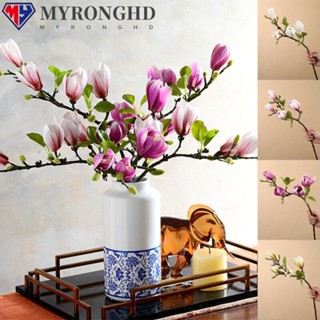 Myronghd ดอกไม้ประดิษฐ์ Xuanguan Magnolia ฟิล์มดอกไม้จําลอง สําหรับตกแต่งบ้าน ห้องนั่งเล่น