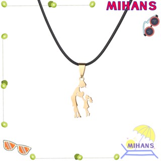 Mih สร้อยคอหนัง จี้เงิน สีทอง ของขวัญคริสต์มาส สําหรับผู้หญิง