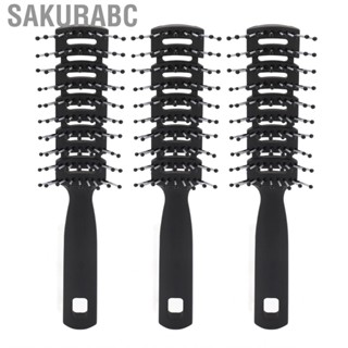 Sakurabc Vent Brush  3pcs Vented Comb Quick Blow Drying 9 Row Scalp  for Slicked Back Hair