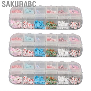 Sakurabc 3 Box Nail Art Decoration Beautiful Attractive Safe DIY Decorations Acc Hbh