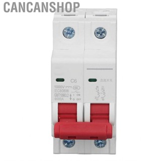 Cancanshop 2P 1000V 6A DC Circuit Breaker 6000A Breaking  PV Mini