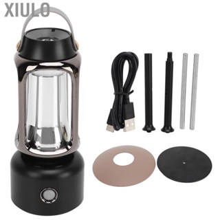 Xiulo Tent Lamp Widely Used Camping Barn Lantern Matte Black Retro 4 Non Slip Pads Portable for Fishing