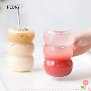 Peonypavilion แก้วกาแฟใส ทนความร้อน คุณภาพสูง ขนาดใหญ่ ของใช้ในบ้าน