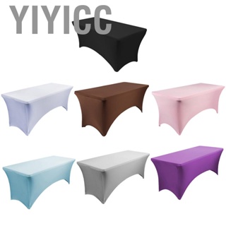 Yiyicc Tablecloths Stretchy Breathable Washable Lightweight Table Cover for Salon Party Home