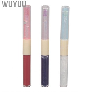 Wuyuu 3pcs Plump Lip Glitter Oil Brilliant Color Removes Wrinkles On Lips And