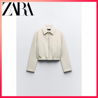 Zara เสื้อแจ็กเก็ตบอมเบอร์ สไตล์ใหม่ สําหรับผู้หญิง