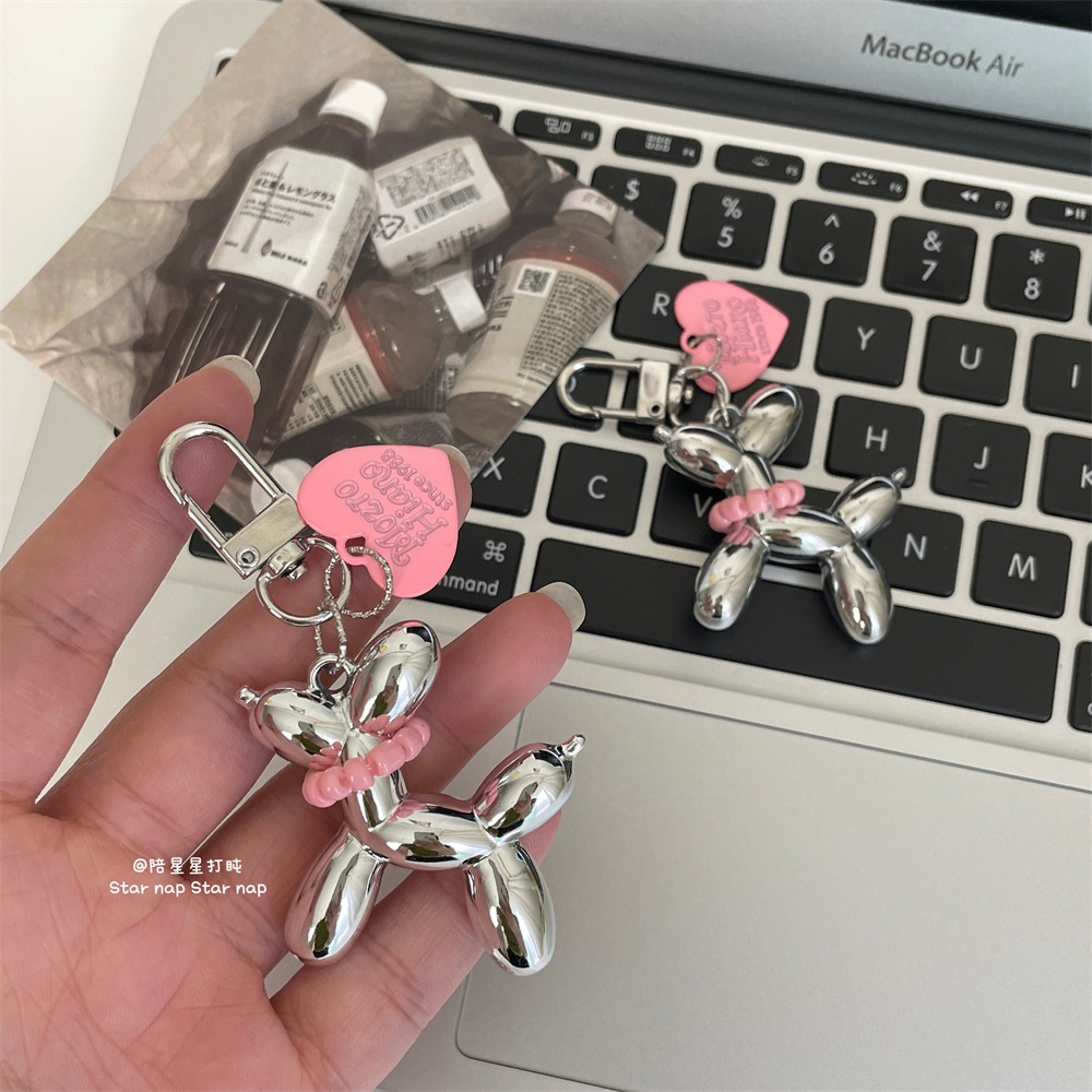 สร้างสรรค์ ใหม่ สีเงิน เยลลี่ ลูกโป่ง สุนัข พวงกุญแจ การ์ตูน รถ กุญแจ กระเป๋า โทรศัพท์ หูฟัง ที่แขวน ของขวัญ ราคา ถูกที่สุด ดีลบีเคเค