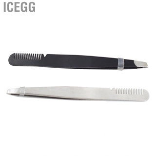 Icegg Eyebrow Tweezers  Professional Precise Stainless Steel Smooth for Beautician Home