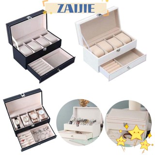 Zaijie24 กล่องเก็บนาฬิกาข้อมือ คาร์บอนไฟเบอร์ แบบพกพา