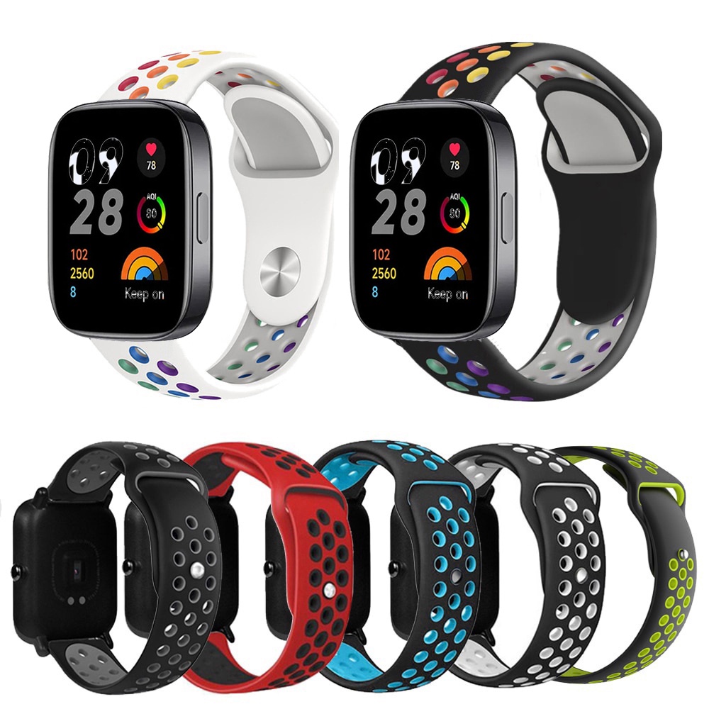 สายนาฬิกาข้อมือซิลิโคน สองสี สําหรับ Amazfit Bip 5 Unity Smart Watch Band
