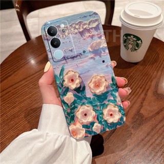 พร้อมส่ง เคสโทรศัพท์ซิลิโคน TPU แบบนิ่ม ลายดอกไม้ กันกระแทก สําหรับ VIVO V29 Y27 Y36 Y78 5G 4G 2023 V29 Y27 Y36