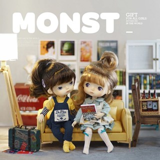 Monst Doll 20 Cm Bjd Doll Full Set Savage Baby ตุ๊กตายางของเล่นข้อต่อทั้งตัวขยับได้เด็กวันเกิด DIY ของขวัญเซอร์ไพรส์ DEIH