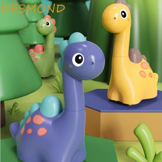 Desmond รถของเล่น, โมเดลการ์ตูน Brachiosaurus สีม่วง สีเขียว, การ์ตูนน่ารัก กดกลับ ของเล่นไดโนเสาร์สีเหลือง ของขวัญวันเกิด