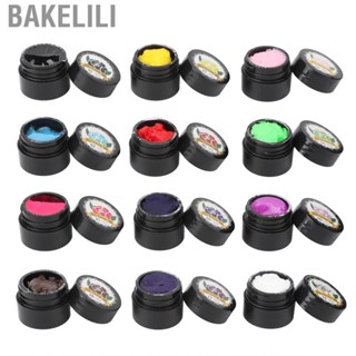 Bakelili 12 Colors Sculpture Painting Nail Soak Off UV Gel Set Professional DIY Carved for Artist