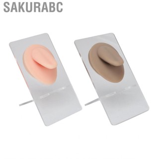 Sakurabc Silicone Tongue Model  Elastic Simulated Portable Practice for Piercing Salon