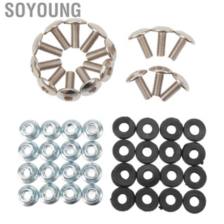 Soyoung M6 Nut Screw Kit  Firm Mudguard Bolt Washer Easy To Install Loose Proof for ATV Quad 4 Wheeler