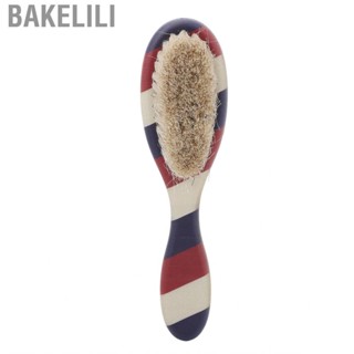 Bakelili Men Barber Beard Brush Styling Striped Handle Portable Soft Cleaning B Hbh