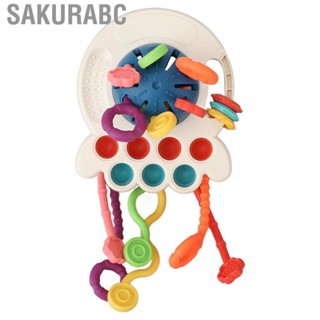 Sakurabc Silicone Baby Pull String Toy Interactive Fine  Skill Development  Hbh