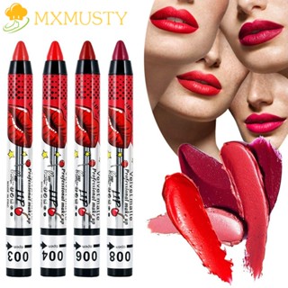 Mxmusty ลิปกลอส เนื้อแมตต์กํามะหยี่ ไม่ติดแก้ว กันน้ํา ติดทนนาน 12 สี