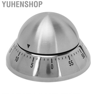 Yuhenshop Cooking Timer Round Mechanical Stainless Steel for Office