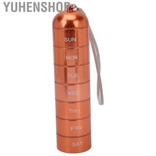 Yuhenshop Metal Travel  Organizer Orange  Box with Hanging Rope for Daily Use Caregiver