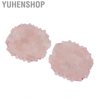 Yuhenshop Rose Quartz Cooling Eye Cover Sleep Aid Reduce Puffiness Portable Migraine Relief for Men Women Skin