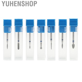 Yuhenshop Nail Drill Bits Set Replacement Head Emery with Storage Boxes for Electronic Grinder