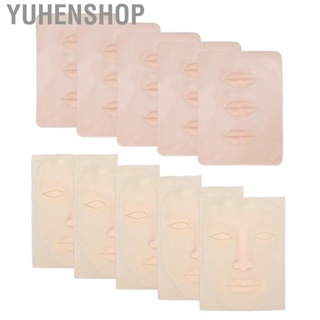 Yuhenshop Tattoo Supplies Practice Faces Silicone Lips 3D Microblading Cosmetic Makeup Training Fake Skins For Tattooing