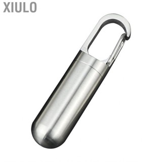 Xiulo Keychain  Holder  Stainless Steel  Container Simple Glossy Sealing  for Camping Travel