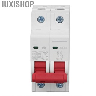 Iuxishop 2P 1000V 6A DC Circuit Breaker 6000A Breaking  PV Mini