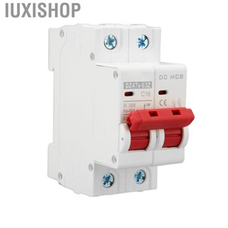 Iuxishop Circuit Breaker 2P DC 500V MCB 16A Protection Switch 6000A Breaking