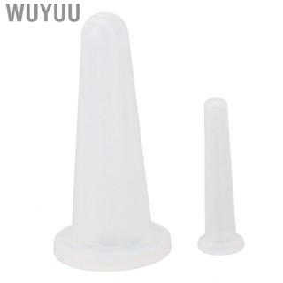 Wuyuu 2pcs Facial Cup Kit Set Cupping Silicone Vacuum  White