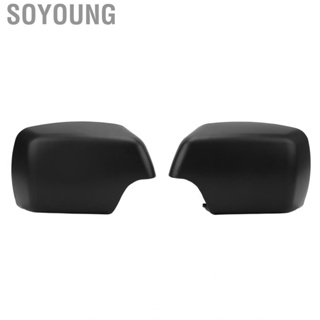 Soyoung Car Mirror for Baby Back Seat 2PCs Side Covers  Door Cover Cap Glossy Black Replacement For BMW X5 E53 2000-2006