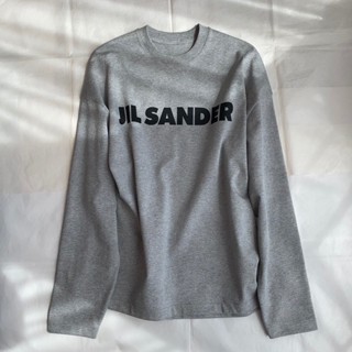 I6J7 JIL SANDER 23 spring and summer New lazy loose long sleeve T-shirt womens fashion all-match round neck long sleeve letter printed logo