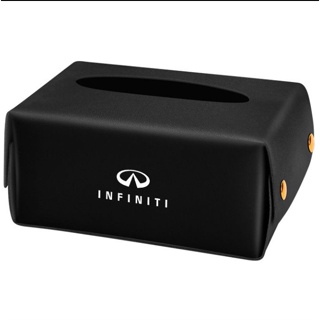 INFINITI LOGO tissue box Q50 Q60 Q70 QX30 QX60 QX50 QX70 QX80 ESQ car seat rear hanging leather material drawer box sun visor storage box