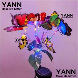 Yann1 โคมไฟ PVC พลังงานแสงอาทิตย์ กันน้ํา 4 สี 26 นิ้ว 2 ชิ้น