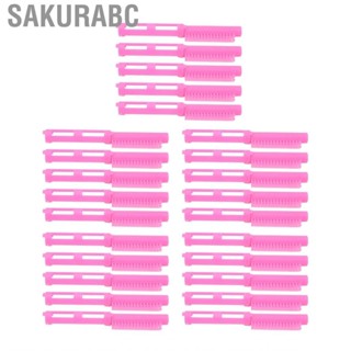 Sakurabc Hair Curling Perm Rod Smoothing  Heat Free Prevent Stuck Hollow Out Pink Rods Set for Salon All Types