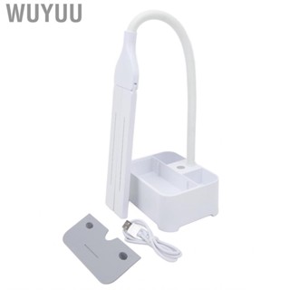 Wuyuu Table Lamp  USB Rechargeable Desktop Tabletop Light ABS 3 Gears Stepless Dimming 600mAh 3000-6500K Color Temperature for Nail Art