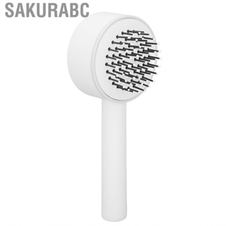 Sakurabc Air Cushion Comb  Polished Hair Self Cleaning Massages Scalp Slipless Grip for Home