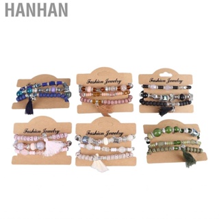 Hanhan Assorted Style Multilayer Bracelets Stackable Beaded for Party Travel