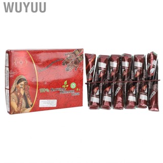 Wuyuu 12PCS Temporary Tattoo  Cones 5 To 7 Days Lasting Hand Painting  360g Brown