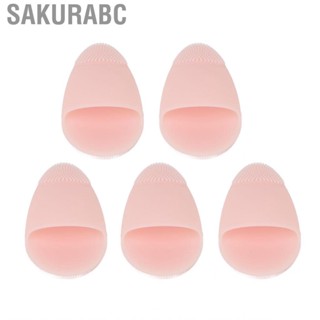 Sakurabc 5Pcs Silicone Facial Cleansing Brush Deep Exfoliating Multi Functional Portable Face Wash for Home