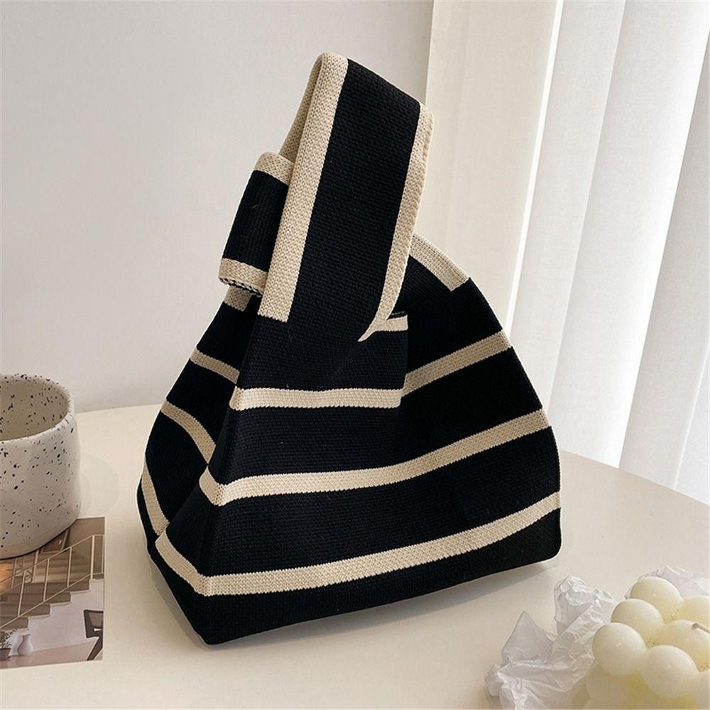 GOLF MDADAM GF-F32 กระเป๋าถือลําลอง ผ้าถัก ลายสก๊อต แฮนด์เมด