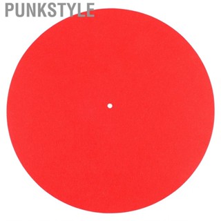 Punkstyle Turntable Wool Mat High Compatibility Phonograph Pad Reduce  Red Soft Delicate Round  for Music Lovers