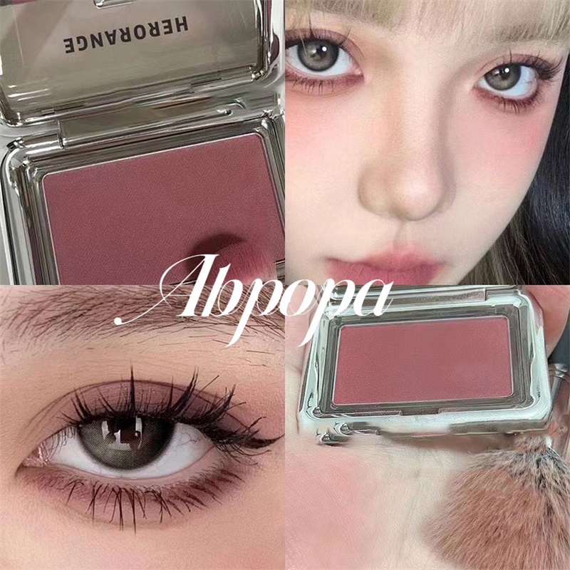 Abpopa HERORANGE บรรยากาศเล็กน้อย Drunken Blush Delicate Non-Flying Powder 5 สี