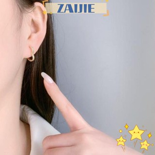 Zaijie24 ต่างหูห่วง รูปหัวใจ เครื่องประดับ ของขวัญ